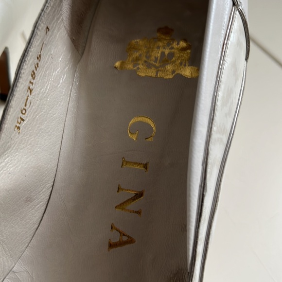 Vintage Gina London Pumps White with pearl effects, equivalent to 6 U.S - Picture 7 of 9